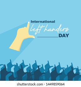 International left handers day flat design vector