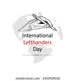 International lefthanders Day. August 13