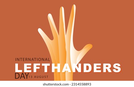 International Lefthanders Day. background, banner, card, poster, template. Vector illustration.