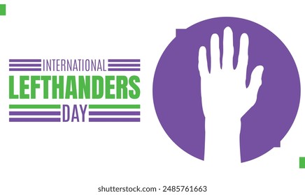 International lefthanders Day design templet 
