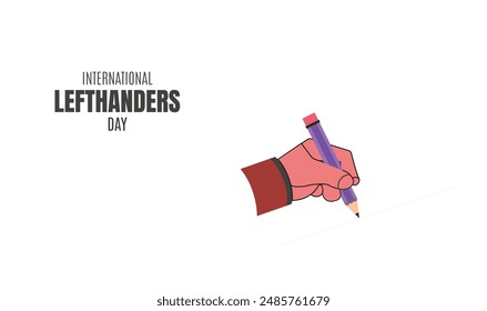 International lefthanders Day design templet 