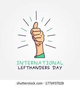 International Lefthanders Day Vector Illustration