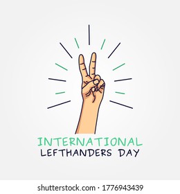 International Lefthanders Day Vektor Illustration