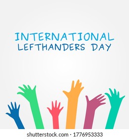 Ilustración vectorial del Día Internacional de las Lefthanders