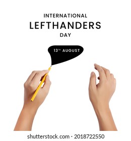 

International Lefthanders Day , Vektorgrafik Design.