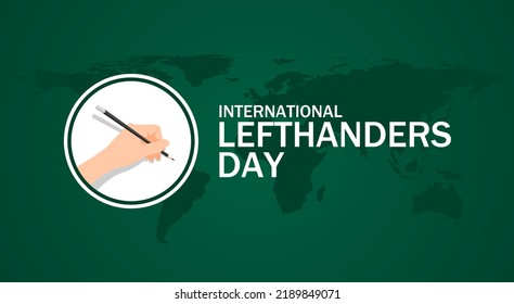 Ilustración vectorial del Día Internacional de las Leftanderas. Adecuado para carteles, carteles, fondo y tarjeta de saludo.