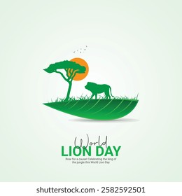 International Lion Day Crative Ads Design