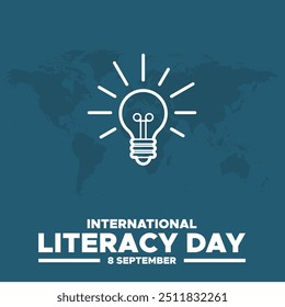 international literacy day, 8 September, literacy day greeting card, editable template, vector file, stock illustration, international literacy day social media post design, banner, poster.