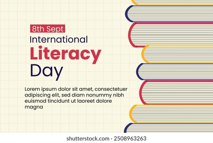 International literacy day, 8th sept international literacy day, literacy day social media post, literacy day banner