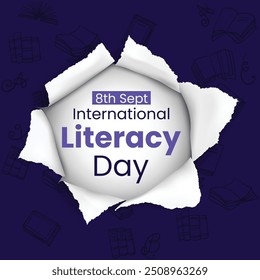 International literacy day, 8th sept international literacy day, literacy day social media post, literacy day banner