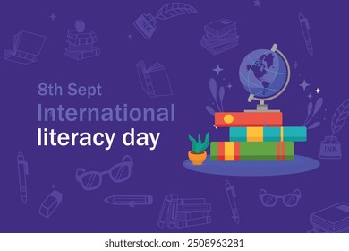 International literacy day, 8th sept international literacy day, literacy day social media post, literacy day banner