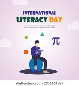 International Literacy Day, 8th September. Open book reading imagination concept for education holiday.