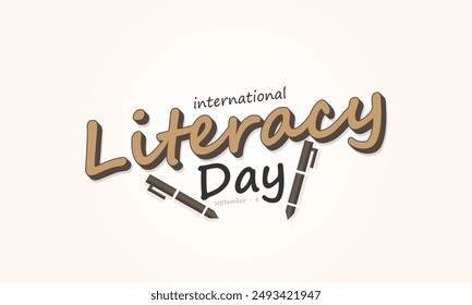 International Literacy Day. background, banner, card, poster, template. Vector illustration.