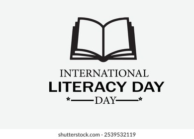 International Literacy Day, international literacy day with books, International Literacy Day, Open book logo illustration vector.