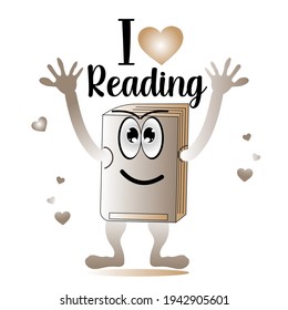 international literacy day cartoon design concept. illustration vector