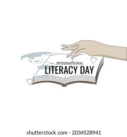 international literacy day concept. illustration vector