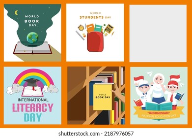 International Literacy day concept for poster design