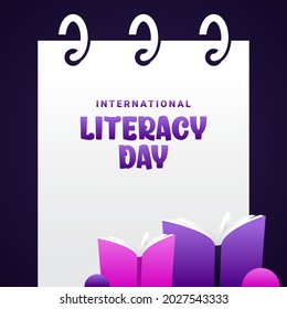 International Literacy Day Design Background For Greeting Moment