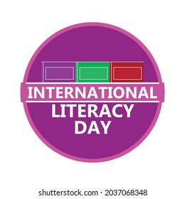 International Literacy Day Design Circle Frame Stock Vector (royalty 