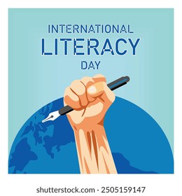 International Literacy Day design template good for celebration. Flat vector modern illustration 