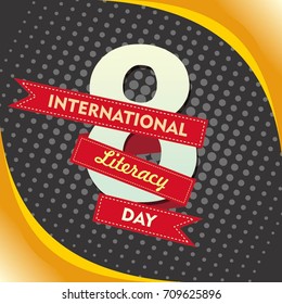 International Literacy Day Design Template for Meme, Poster, Social Media Posting, Banner, Backdrop