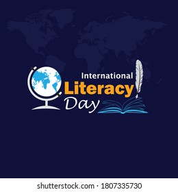 International Literacy Day. Education concept vector illustration.