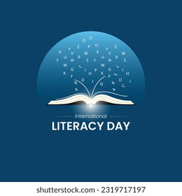 International Literacy Day. Education day concept. world literacy day vector illustration. 