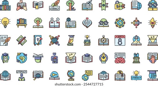 International literacy day High-Quality Vector Icons Collection with Editable Stroke. Ideal for Professional and Creative Projects.