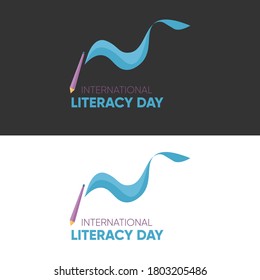 International literacy day logo vector. focus on Literacy teaching and learning day