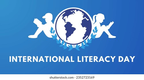 International literacy day, literacy day logotype design, Education concept