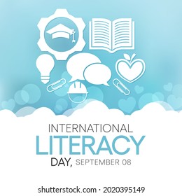 International Literacy day is observed every year on September 8, Its aim is to highlight the importance of literacy to individuals, communities and societies. Vector illustration