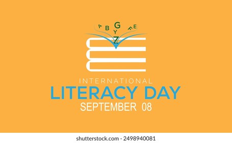 International Literacy Day is observed every year on September.Holiday concept background, placard, banner design template Vector illustration background design.
