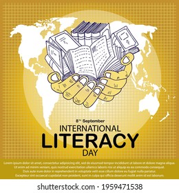 International Literacy day, poster and banner