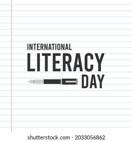 International literacy day. International literacy day poster. Education concept. Vector illustration.