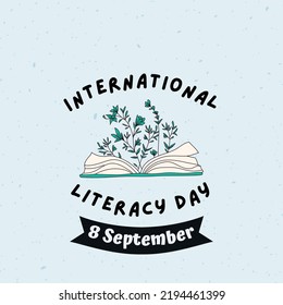International Literacy Day September 8. illustration vector design.