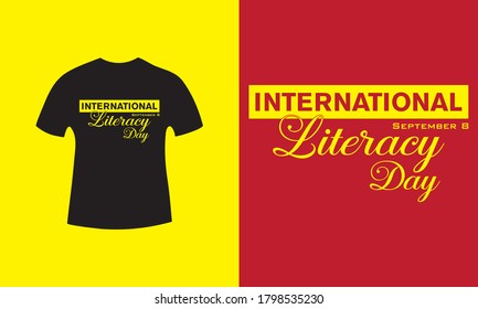 International literacy day T-SHIRT design