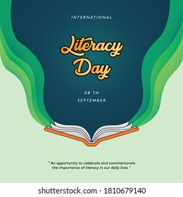 international literacy day typography illustration
