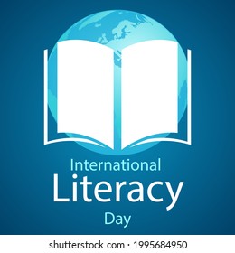 International Literacy day, vector art illustration.