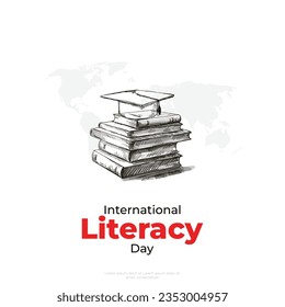 International Literacy Day Vector illustration, Literacy day, Education concept vector Design , 8 september.