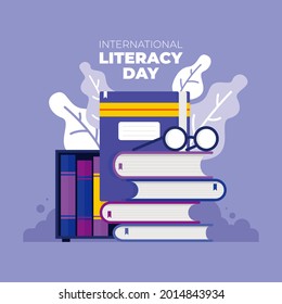 International Literacy Day vector. Show using creative design that literacy is a bridge from misery to hope!