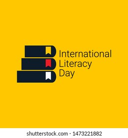 International literacy day vector template. Design for banner, greeting cards or print.