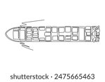 International logistics and cargo delivery concept. Single line draw design vector graphic illustration.