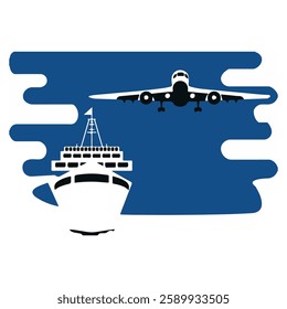 International Logistics Logo design for foreign trade