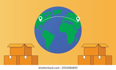 Internationale Logistik und Paketzustellung