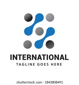 International logo icon vector template.