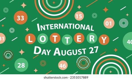 International Lottery Day vector banner design. Happy International Lottery Day modern minimal graphic poster illustration.