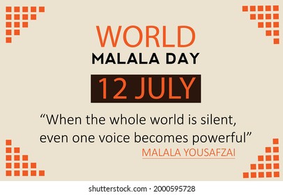 International Malala Day vector design