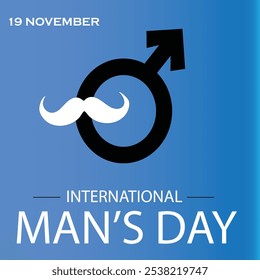 international man's day vector art design.