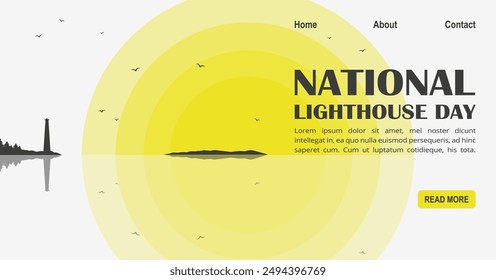 International maritime day banner. World Maritime Day, Ocean Day, vector illustration. Explore Nature