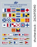 International maritime signal flags, vector illustration